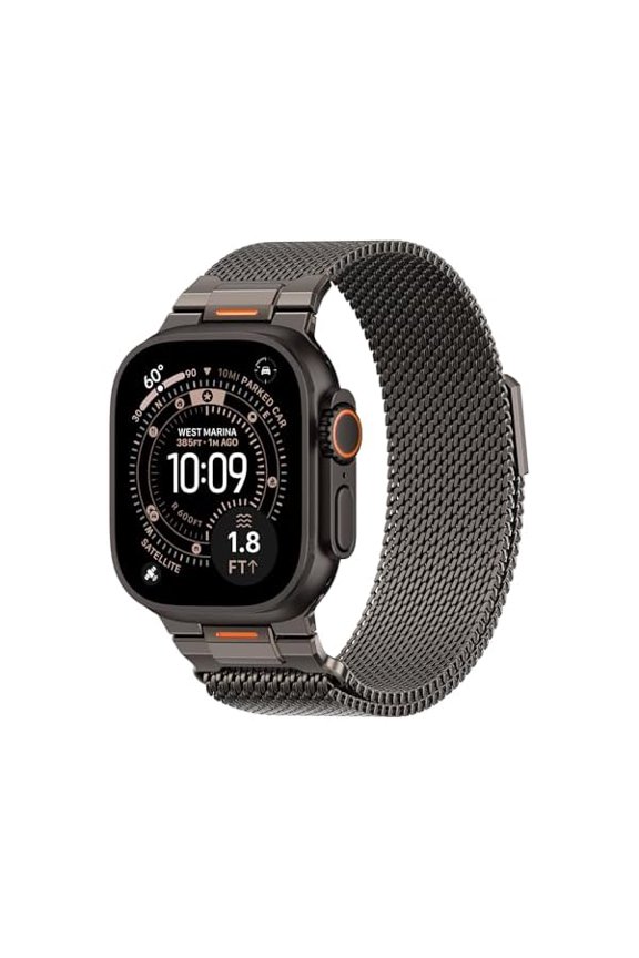 Milanese Loop- Compatible with Apple Watch Ultra 3 2 1 Band for Men 49mm 46mm 45mm 44mm 42mm 41mm 40mm 38mm,Magnetic Mesh Metal Strap Wristband for iWatch SE 3/2 Series 11/10/9/8/7/6/5/4 Ultra