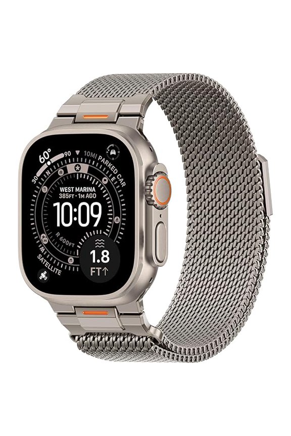 Milanese Loop- Compatible with Apple Watch Ultra 3 2 1 Band for Men 49mm 46mm 45mm 44mm 42mm 41mm 40mm 38mm,Magnetic Mesh Metal Strap Wristband for iWatch SE 3/2 Series 11/10/9/8/7/6/5/4 Ultra
