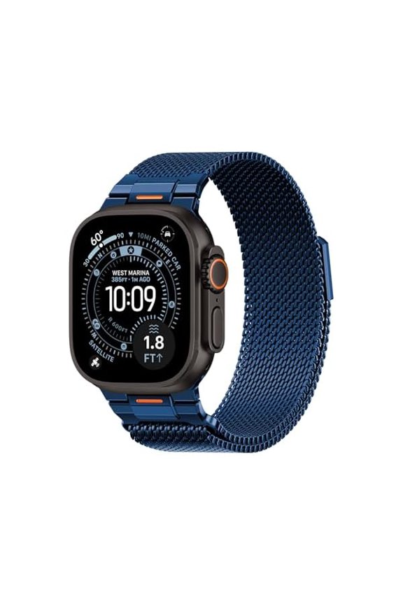 Milanese Loop- Compatible with Apple Watch Ultra 3 2 1 Band for Men 49mm 46mm 45mm 44mm 42mm 41mm 40mm 38mm,Magnetic Mesh Metal Strap Wristband for iWatch SE 3/2 Series 11/10/9/8/7/6/5/4 Ultra