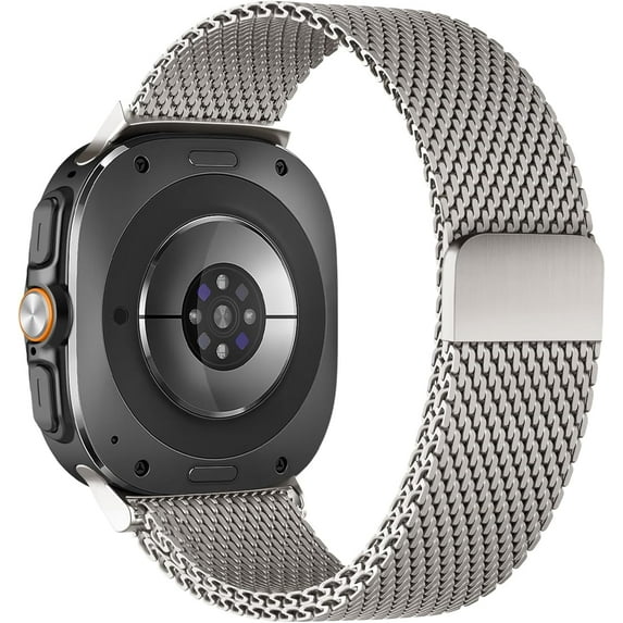 Milanese Loop Metal Bands for Samsung Galaxy Ultra Watch Band 2025/2024,Stainless Steel Magnetic/Parachute Mesh Titanium Strap Men Women for Samsung Galaxy Watch Ultra 47mm Band Correa Reloj
