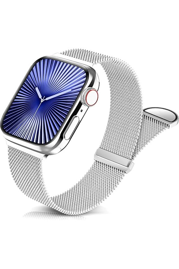 Milanese Mesh Loop Compatible with Apple Watch Bands 42mm 44mm 45mm 46mm 49mm 38mm 40mm 41mm for Men Women, Stainless Steel Mesh strap for iWatch Series 10 9 8 7 6 SE 5 4 3 2 1 Ultra