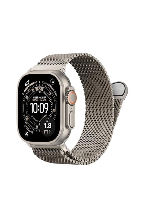 Milanese Mesh Loop Compatible for Apple Watch Ultra 3/2/1 Band 49mm 46mm 45mm 44mm 42mm 41mm 40mm Men Women,Stainless Steel Metal Magnetic Strap for iWatch Series 11/10/9/8/7/6/5/4/SE 3/2/1