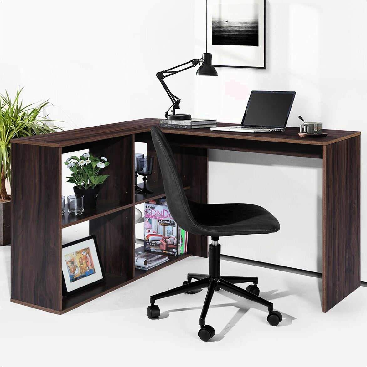 Milanhome Kunkel L Shape Computer Desk Walmart