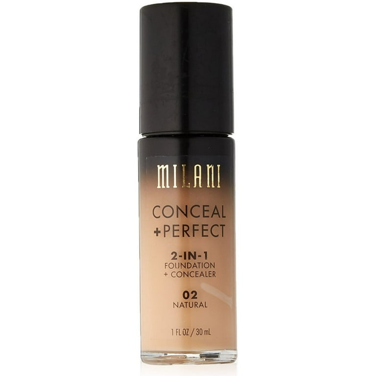 godt Frost areal Milani Conceal + Perfect 2-in-1 Foundation + Concealer, Natural -  Walmart.com