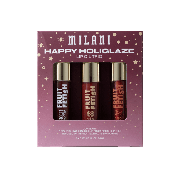 Milani Fruit Fetish Lip Oil Trio, 3 Piece Kit