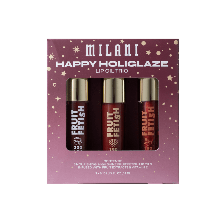 【12900円相当】Glosstifyオイル2本ジェル+ブラシ+ミニボトルセット Milani Fruit Fetish Lip Oil Trio, 3 Piece Kit - Walmart.com