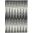 thumbnail image 1 of Milania Contemporary ChevronArea Rug, Gargoyle Gray/White, 6ft-7in x 9ft-6in, 1 of 4
