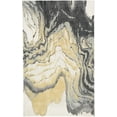 thumbnail image 1 of Milania Watercolor Effect Accent Rug, Gargoyle Gray/PaleYellow, 4ft-3in x 6ft-3in, 1 of 7