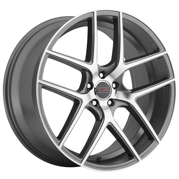 Milanni 9052 Tycoon 20x10.5 5x112 +30mm Gunmetal/Machined Wheel Rim 20 ...