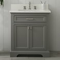 thumbnail image 1 of Milano 30 in. W x 22 in. D x 34 in. H Bath Vanity in Gray with White Quartz Top, 1 of 13