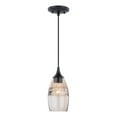thumbnail image 1 of Milano Bronze Mini Pendant Ceiling Light Amber Fog Glass, 1 of 8