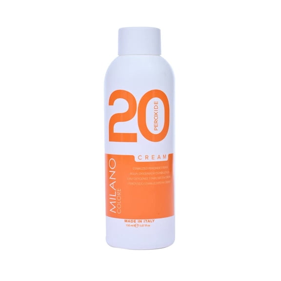 Milano Care Peroxide Cream 5.03 fl oz Hydrogen Peroxide Developer for Hair Coloring Professional Salon Bleaching Cream , Volume 20 Creme Developer