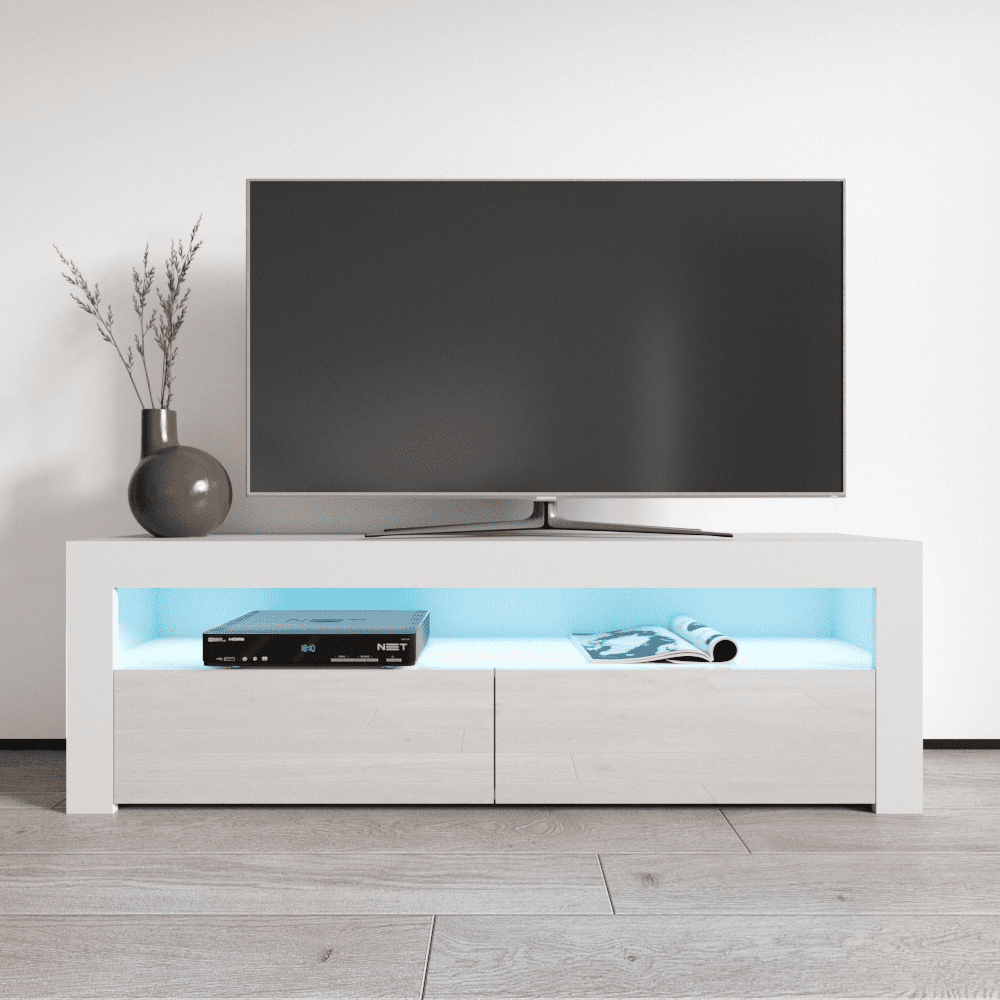 Milano classic tv stand with led lights deals