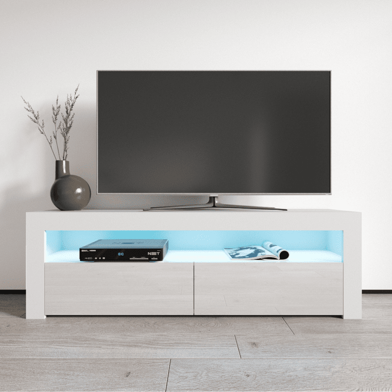 Milano Classic TV Stand with LED Lights Fits up to 70