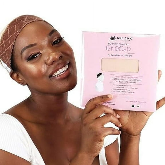 Milano Collection Tan Wig Grip Hair Cap Hair Accessories Non Slip Wig Cap for Glueless Wigs, One Size