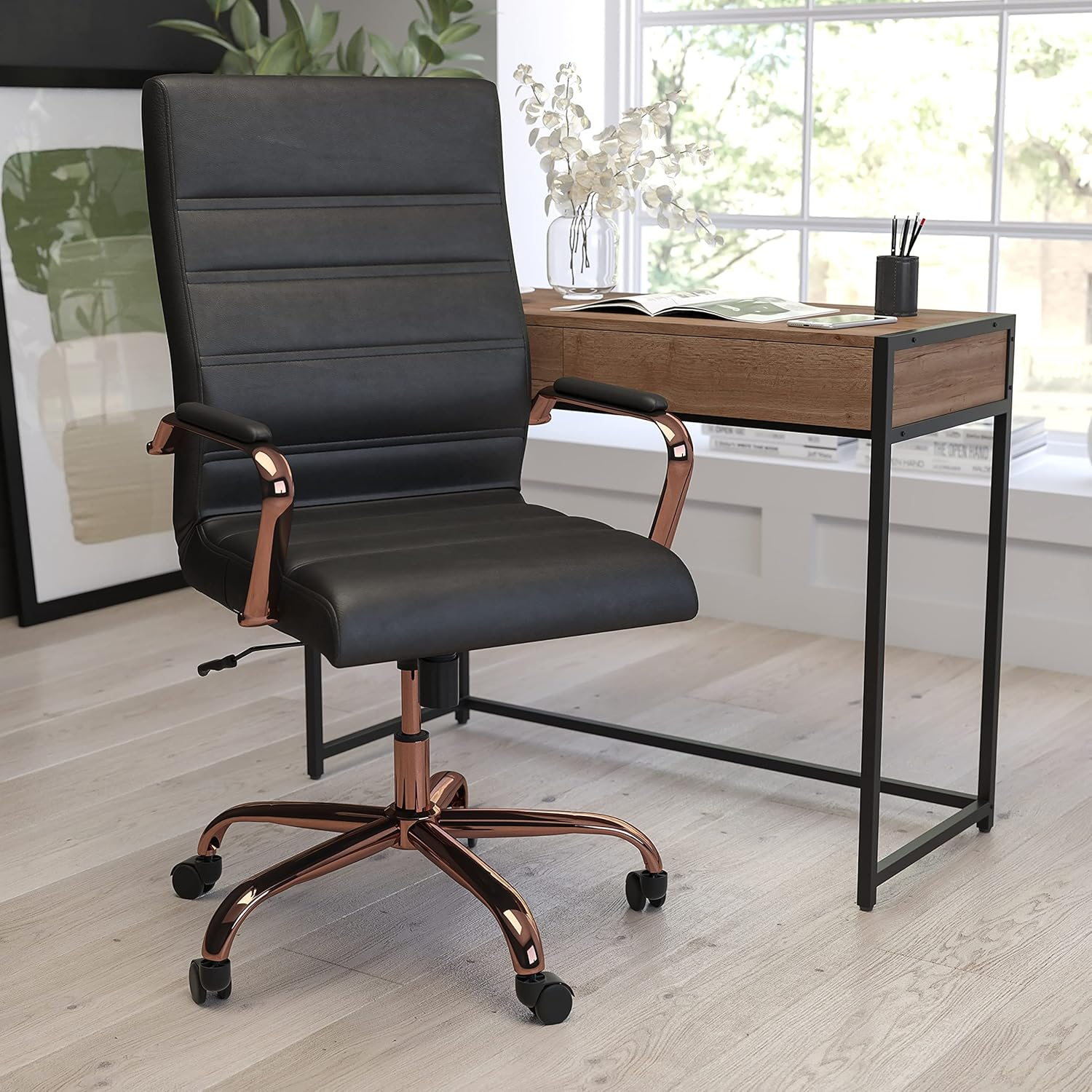Milano Contemporary HighBack Faux Leather Office Chair with Padded