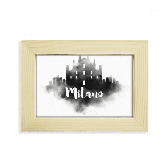 Milano Italy Landmark Ink City Painting Desktop Decorate Photo Frame Picture Art Painting 5x7 inch