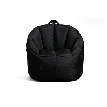 Big Joe Milano Child-Sized Bean Bag Chair, Black Smartmax, Durable Polyester Nylon Blend, 2 feet Small