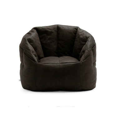 Big Joe Milano Large Bean Bag Chair, Vegan Leather Leather, 3.5 feet