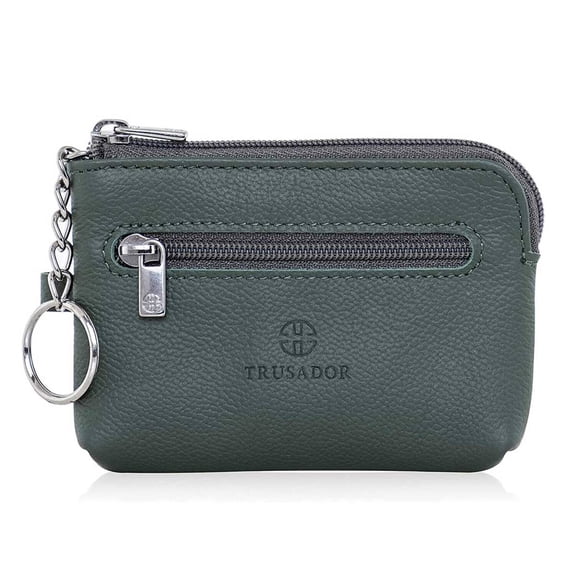 Milano Leather Wallet Pouch Purse Zipper Change Bag