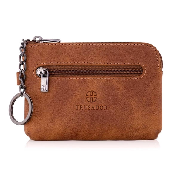 Milano Leather Wallet Pouch Purse Zipper Change Bag