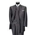thumbnail image 1 of Milano Moda Herring Bone Stripe High Fashion Suit with Vest  Pants 5264, 1 of 4
