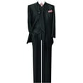 thumbnail image 1 of Milano Moda Herring Bone Stripe High Fashion Suit with Vest  Pants 5264, 1 of 5