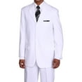 thumbnail image 1 of Milano Moda Men's 3 Button Single Breasted Dress Suit 802-White-50Regular-44Pants, 1 of 1