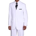 thumbnail image 1 of Milano Moda Men's 3 Button Single Breasted Dress Suit 802-White-52Regular-46Pants, 1 of 1