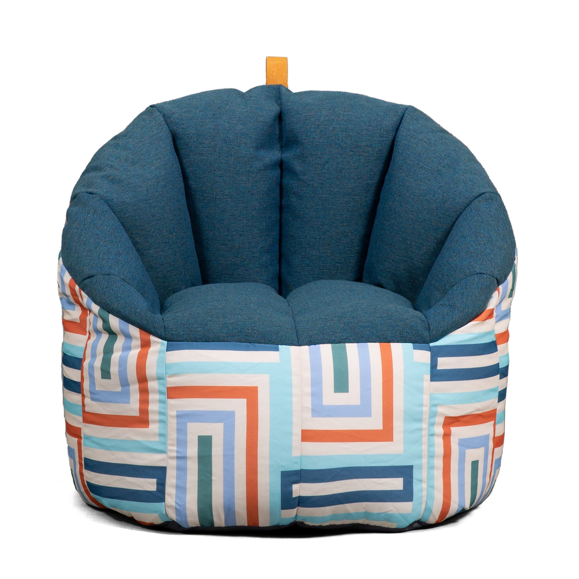 Aqua Glass Block Outdoor Bean Bag Chair with Handle