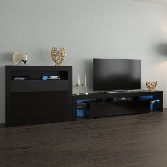Milano Set 200-2D Modern Wall Unit Entertainment Center
