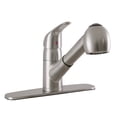 thumbnail image 1 of Milano Single Handle Pull-Down Kitchen Faucet in Satin Nickel, 1 of 17