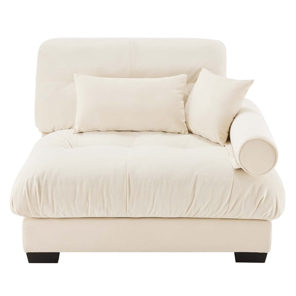 Milano Sofa RSF W/3 pillows - Cream