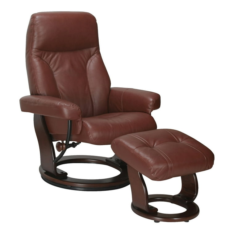 Milano Swivel recliner chair Ottoman in Cognac Walmart