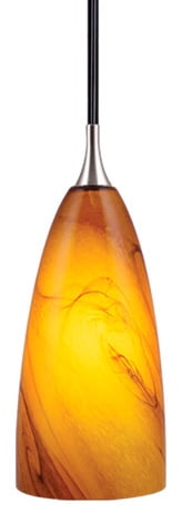 Milano Vaxcel Kitchen Lighting Mini Pendant Satin Nickel Honey Ripple PD30133SN