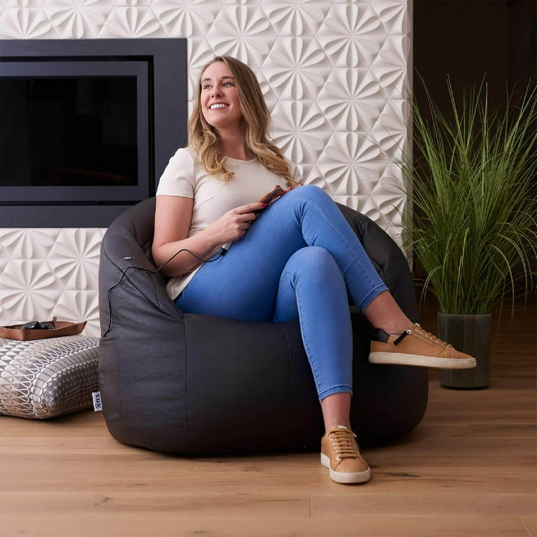 Big Joe Milano Bean Bag Lounger Furniture with Vibe Vibrating