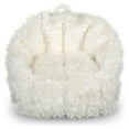 thumbnail image 1 of Big Joe Milano Bean Bag Chair, Ivory Shag, Soft Faux Fur, 2.5 feet, 1 of 10