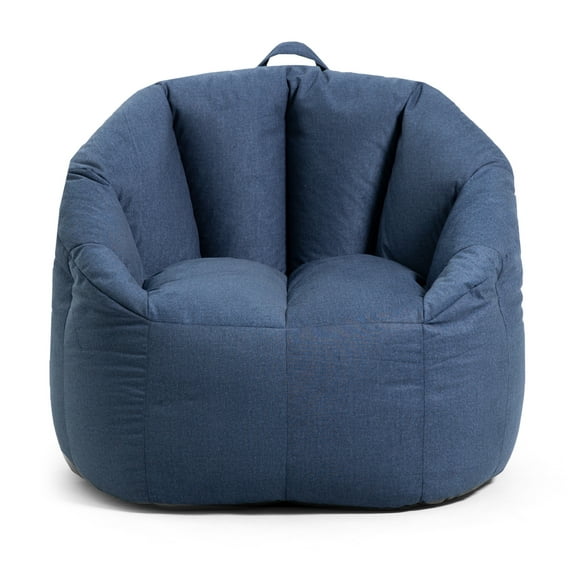 Big Joe Milano Bean Bag Chair, Denim Cobalt Lenox, Durable Polyester, 2.5 feet