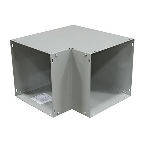 Milbank 1010L90C Corner Opening Side Access Lay-In Wireway 90 Degree Elbow 10 Inch x 10 Inch Steel ANSI 61 Gray Polyester Powder Coated
