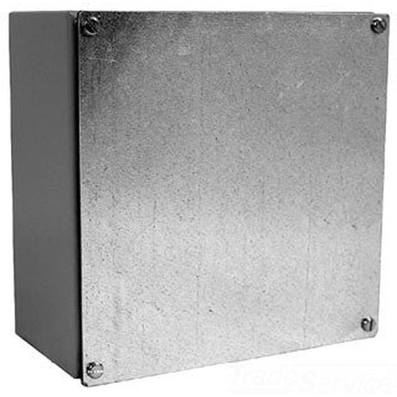 Milbank 16166-WSC2 NEMA 1/3/12 Polyester Powder Coated Galvanized Over Phosphatized Steel Gasketed Screw Cover Junction Box 16 Inch x 16 Inch x 6 Inch ANSI 61 Gray CNSP