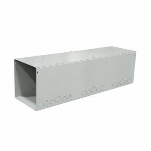 Milbank 6624-GSC1 Lay-In Wireway Gutter With Knockouts, 24 in L x 6 in W x 6 in H, Threaded Cover, Steel