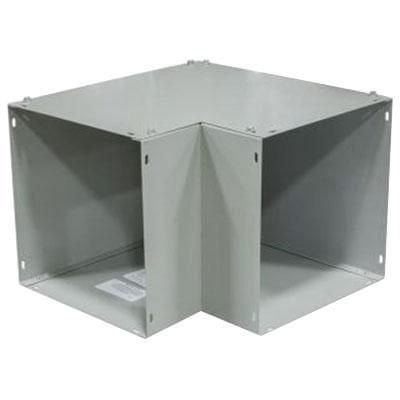 Milbank 66L90S 90 Degree Top Access Elbow 6 Inch x 6 Inch Steel ANSI 61 Gray Polyester Powder Coated