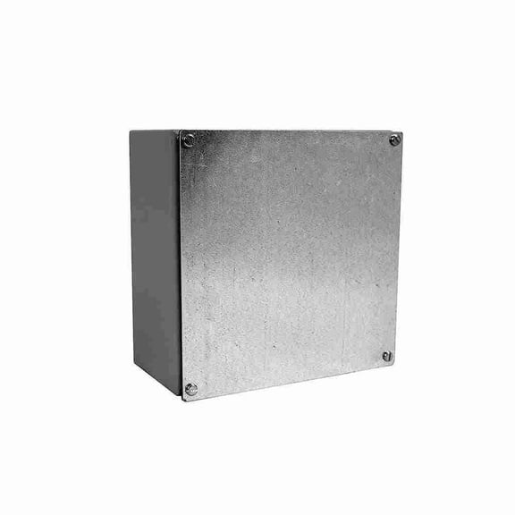 Milbank 886-WSC2 NEMA 1/3/12 Polyester Powder Coated Galvanized Over Phosphatized Steel Gasketed Screw Cover Junction Box 8 Inch x 8 Inch x 6 Inch ANSI 61 Gray CNSP