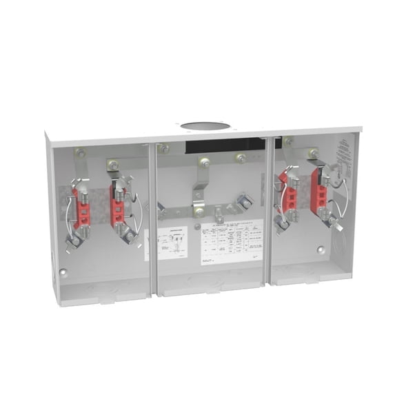Milbank U1252-R-KK-RGE 1 Phase 4 Jaw 2 Position 200 Amp Ringless Meter Socket With Horn Bypass
