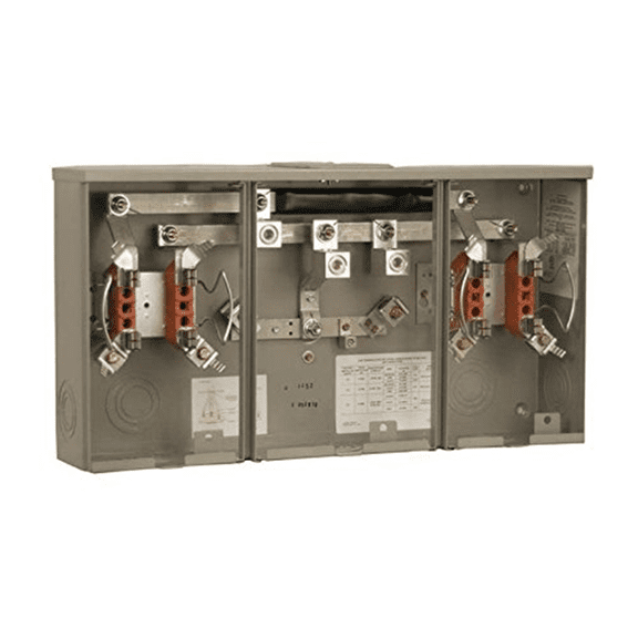 Milbank U1252-X-KK-K3-BLG 1 Phase Ringless Meter Socket With Horn Bypass 4 Jaw 2 Position 200 Amp