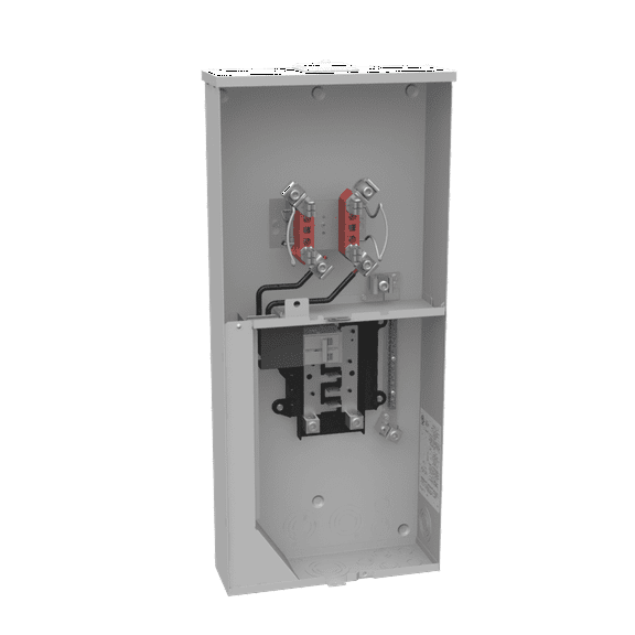 Milbank U5168-XL-100-BL-NE 1 Phase 4 Jaw 1 Position 200 Amp Ringless Meter Socket
