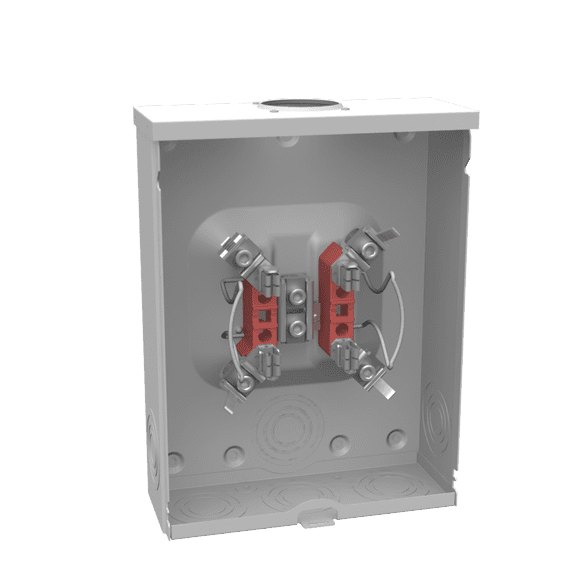 Milbank U7040-RL-TG-KK-RGE 1 Phase 4 Jaw 1 Position 200 Amp Ringless Meter Socket With Horn Bypass