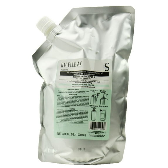 Milbon Nigelle AX Shampoo S 33.8 oz with refill bottle