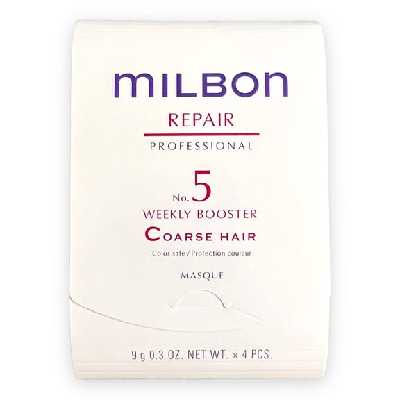Milbon Repair No. 5 Weekly Booster - For Coarse Hair 4 x 0.3 Fl. Oz.