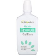 Mild By Nature, Fresh Breath Oral Rinse, No Alcohol, Mild Mint, 16 fl oz (473 ml) Pack of 2